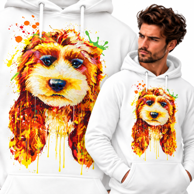 BLUZA Z KAPTUREM ZWIERZĘTA   PUDELEK